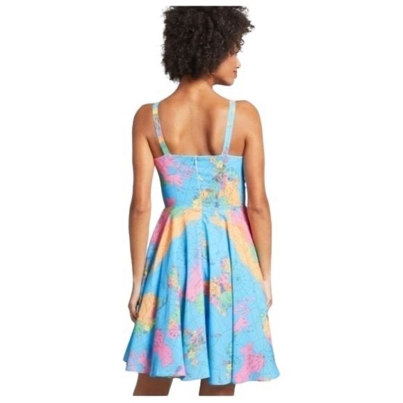 MODCLOTH Liza Luxe Map of the World Dress - Medium - Picture 5 of 6